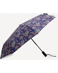Liberty Leontine Print Compact Umbrella - Blue