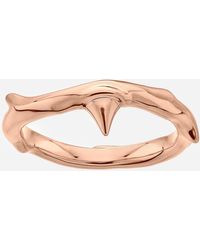 Shaun Leane - Rose Gold Plated Vermeil Silver Rose Thorn Band Ring - Lyst