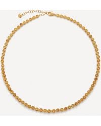 Monica Vinader - X Kate Young 18ct Gold-plated Vermeil Silver Gemstone Tennis Necklace - Lyst