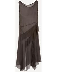 Paloma Wool - Women's Fox Sheer Silk Asymmetric Ruffle Dress - Lyst