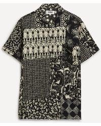 YMC - Mens Malick Batik Patterned Short-sleeve Shirt - Lyst
