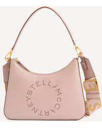 Stella McCartney - Women's Stella Logo Mini Faux Leather Hobo Bag One Size - Lyst