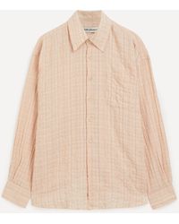 Our Legacy - Mens Borrowed Shirt In Picnic Check Crude Seersucker 38/48 - Lyst