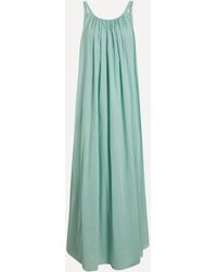 Kori - Gathered Cotton Maxi Dress - Lyst