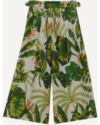 FARM Rio - Women's Tropical Forest Off-white Trousers - Lyst