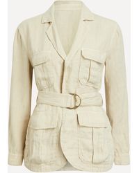 Fortela - Women's Belinda Woven Linen Safari Jacket 14 - Lyst