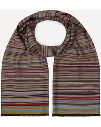 Paul Smith - Signature Stripe Silk-Wool Blend Scarf - Lyst