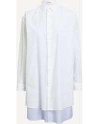 Loewe - Women's Double Layer Cotton And Silk Shirtdress 8 - Lyst