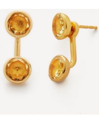 Monica Vinader - X Kate Young 18ct Gold-plated Vermeil Silver Gemstone Jacket Stud Earrings - Lyst