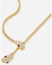 Kenneth Jay Lane - Plated Snake Chain Lariat Necklace - Lyst