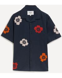 Wax London - Mens Didcot Short-sleeve Applique Floral Shirt - Lyst