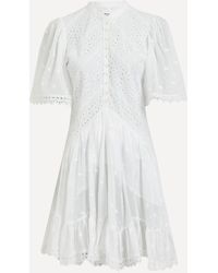 Isabel Marant - Women's Slaye Broderie Anglaise Cotton Mini-dress 8 - Lyst