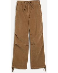 Ganni - Women's Drawstring Washed Corduroy Trousers 6 - Lyst