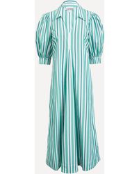 Ganni - Women's Striped Long Dress 6 - Lyst