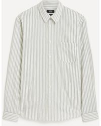 A.P.C. - A. P.C. Clement Stripe Shirt Small - Lyst