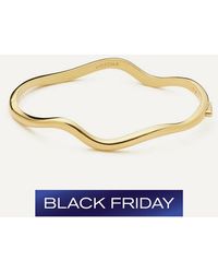 Missoma - 18Ct-Plated Molten Classic Hinged Bangle Bracelet - Lyst