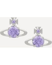 Vivienne Westwood - Platinum-Tone Reina Large Stud Earrings - Lyst