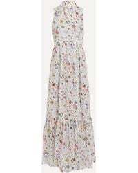Liberty - Women's Floral Eve Sheer Cotton Chiffon Veranda Dress Xxl - Lyst