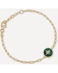 Astley Clarke - 18Ct Plated Vermeil Polaris Malachite Locket Bracelet - Lyst
