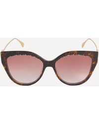 Fendi - Women's Baguette Havana Acetate Sunglasses One Size - Lyst