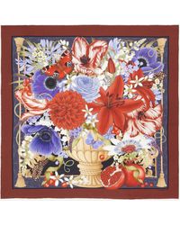 Emily Carter - Women's The Pomegranate Still Life 90x90 Silk Scarf One Size - Lyst