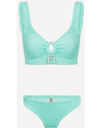 Hunza G - Julia Bikini With Pearly Hoops - Lyst