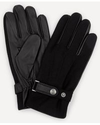 Dents Guildford Fleece-lined Flannel And Leather Gloves in Black for Men -  Save 44% - Lyst