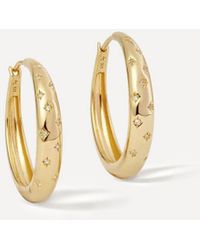 Astley Clarke - 18Ct-Plated Vermeil Maxi Tiny Star Hoop Earrings - Lyst