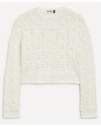 RIXO London - Kyra Cotton Crochet Cardigan - Lyst
