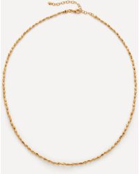 Monica Vinader - 18ct Gold Plated Vermeil Silver 16-18' Mini Nugget Beaded Necklace - Lyst