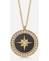 Astley Clarke - 18ct Gold Plated Vermeil Silver Large Polaris Black Onyx Locket Necklace - Lyst