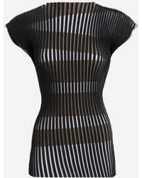 Issey Miyake - Stripe Plating Knit Top - Lyst