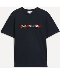 JW Anderson - Mens Logo Embroidered T-shirt - Lyst
