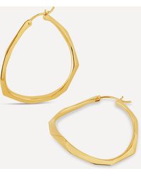 Dinny Hall - 22ct Gold-plated Vermeil Silver Thalassa Large Faceted Statement Hoop Earrings - Lyst