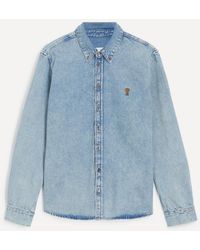 Ami Paris - Cotton De Coeur Denim Shirt - Lyst