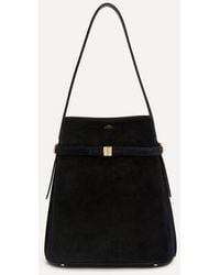 TOTEME - Belted Suede Bucket Bag - Lyst