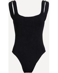 Hunza G - Women's Square Neck Crinkle Swimsuit One Size - Lyst