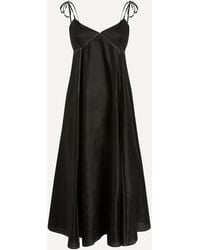 LOVEBIRDS - Women's Silk Bustier Strap Dress - Lyst