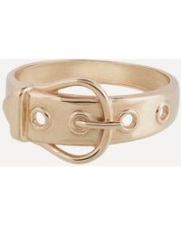 Anna + Nina - 14Ct Single Buckle Up Ring - Lyst