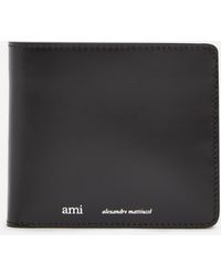 Ami Paris - Mens Folded Leather Wallet One Size - Lyst
