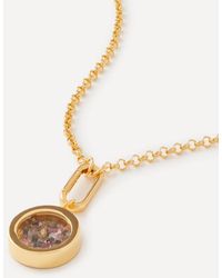 Rachel Jackson - 22Ct-Plated Deco Sun January Birthstone Pendant Necklace - Lyst