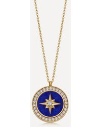 Astley Clarke - 18Ct Plated Vermeil Polaris Lapis Locket Necklace - Lyst