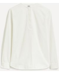 Totême - Women's Collarless Cotton Twill Shirt 6 - Lyst