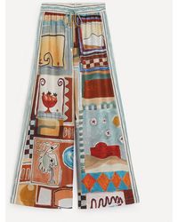 ALÉMAIS - Michelle Silk Jogger Trousers - Lyst