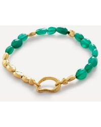 Monica Vinader - 18Ct Plated Vermeil Sterling Rio Onyx Beaded Bracelet - Lyst