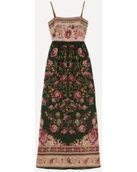 FARM Rio - Flowering Garden Tree Sleeveless Midi Dress - Lyst