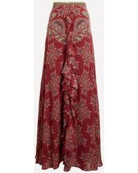 Etro - Silk-Blend Paisley Print Maxi Skirt - Lyst