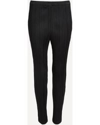 Pleats Please Issey Miyake - Women's Thicker Slim Fit Pleated Trousers 2 3 - Lyst