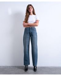 TOPSHOP - Column Mid-Rise Jeans - Lyst