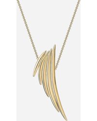 Shaun Leane Gold Plated Vermeil Silver Quill Drop Pendant Necklace - Metallic